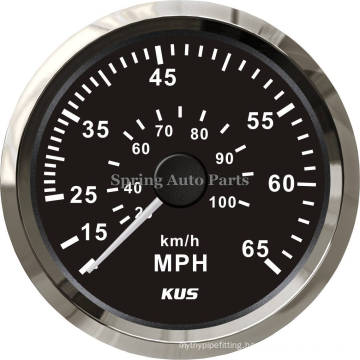 85mm White/Black Plastic Bezel Speedometer 65mph for Boat